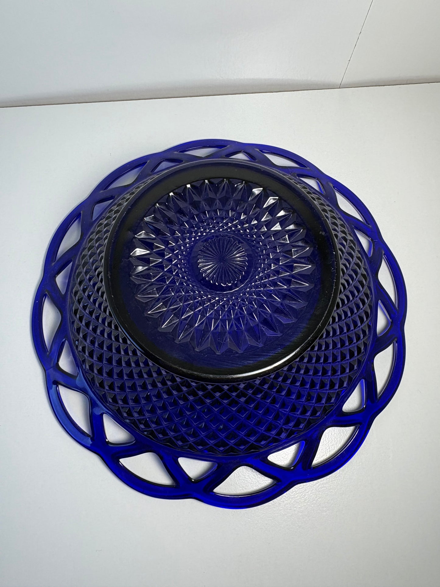 Vintage Imperial Cobalt Blue Glass Bowl