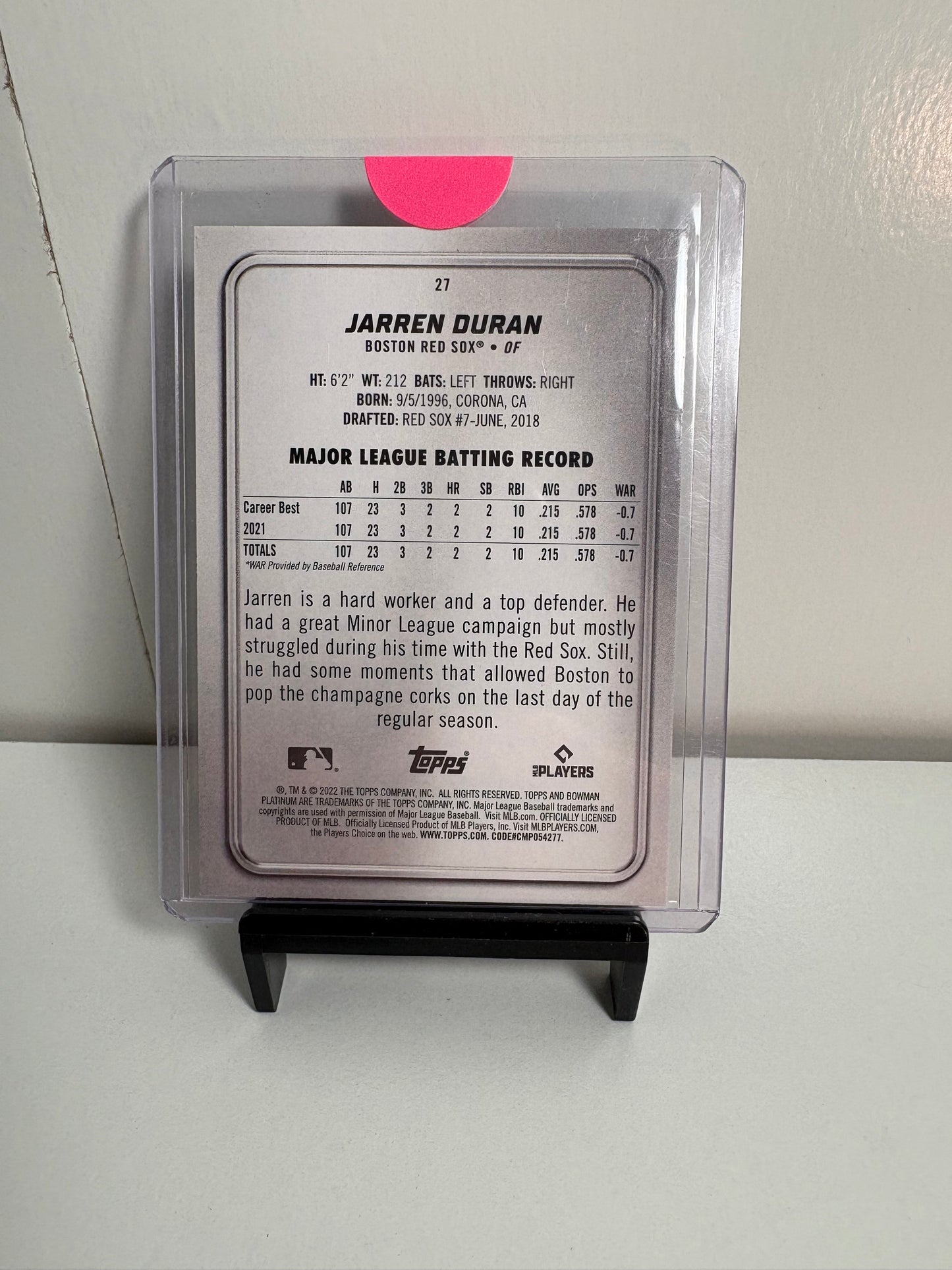 Jarren Durran Rookie Card