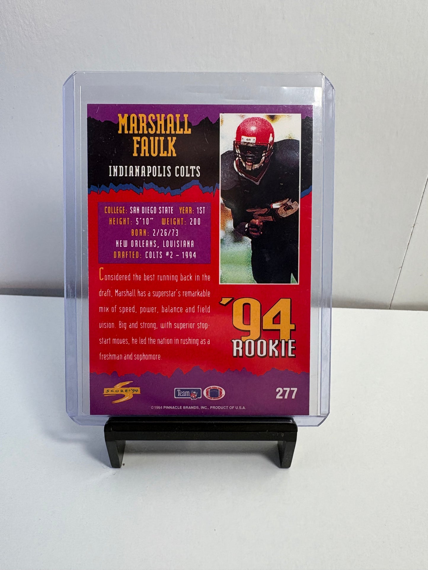 Marshall Faulk Rookie Football Card