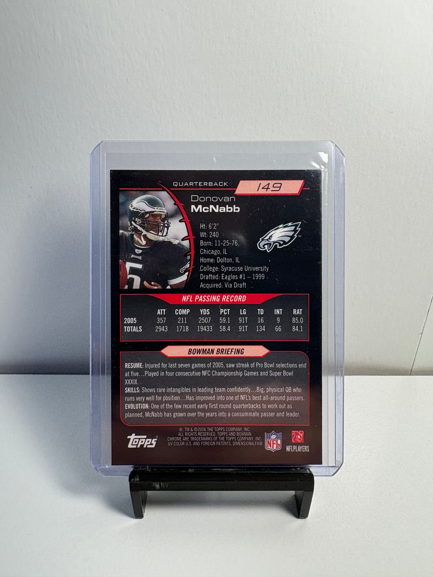 Donovan McNabb Football Card
