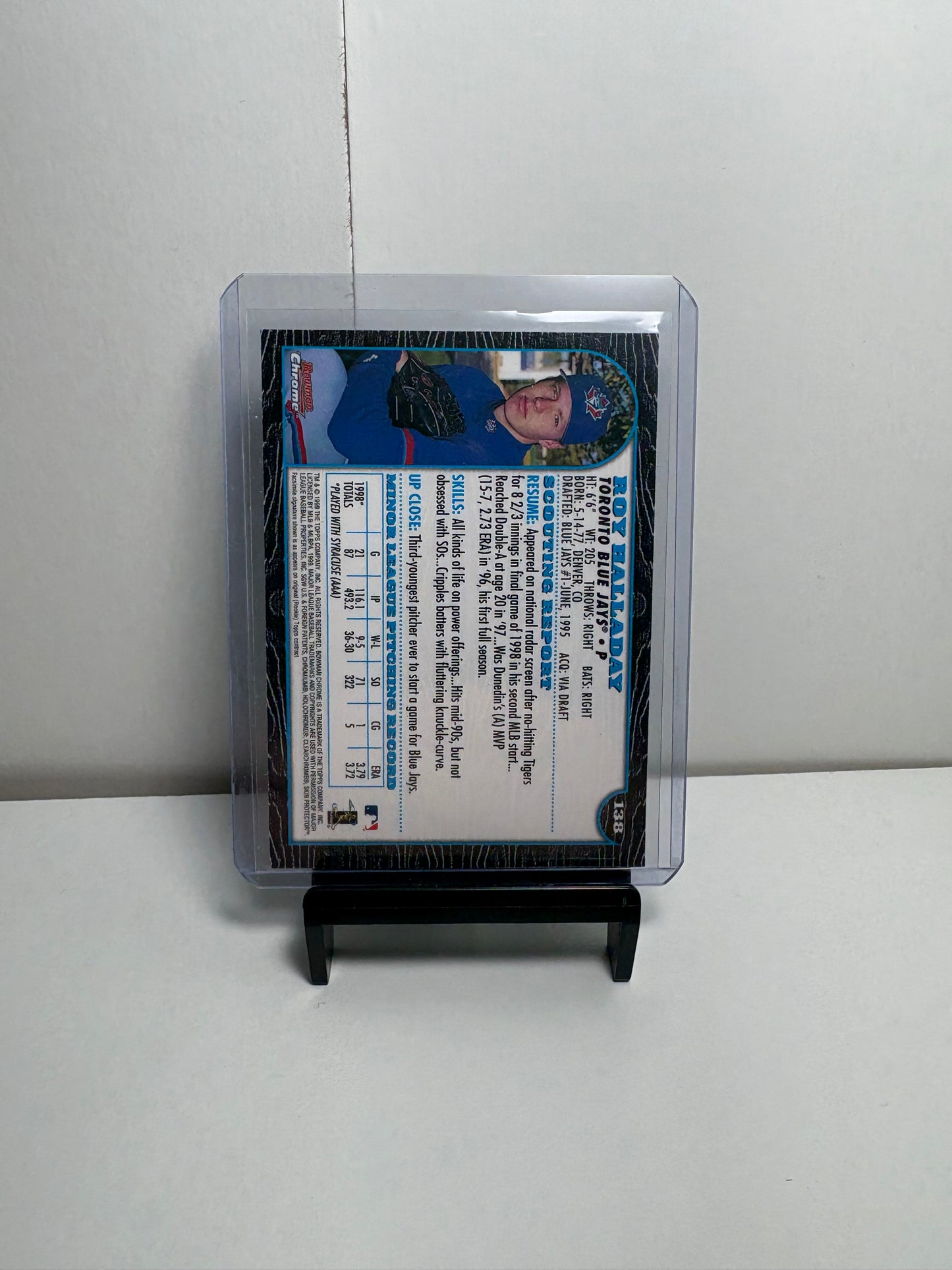 1997 Bowman Chrome Roy "Doc" Halladay Rookie Baseball Card