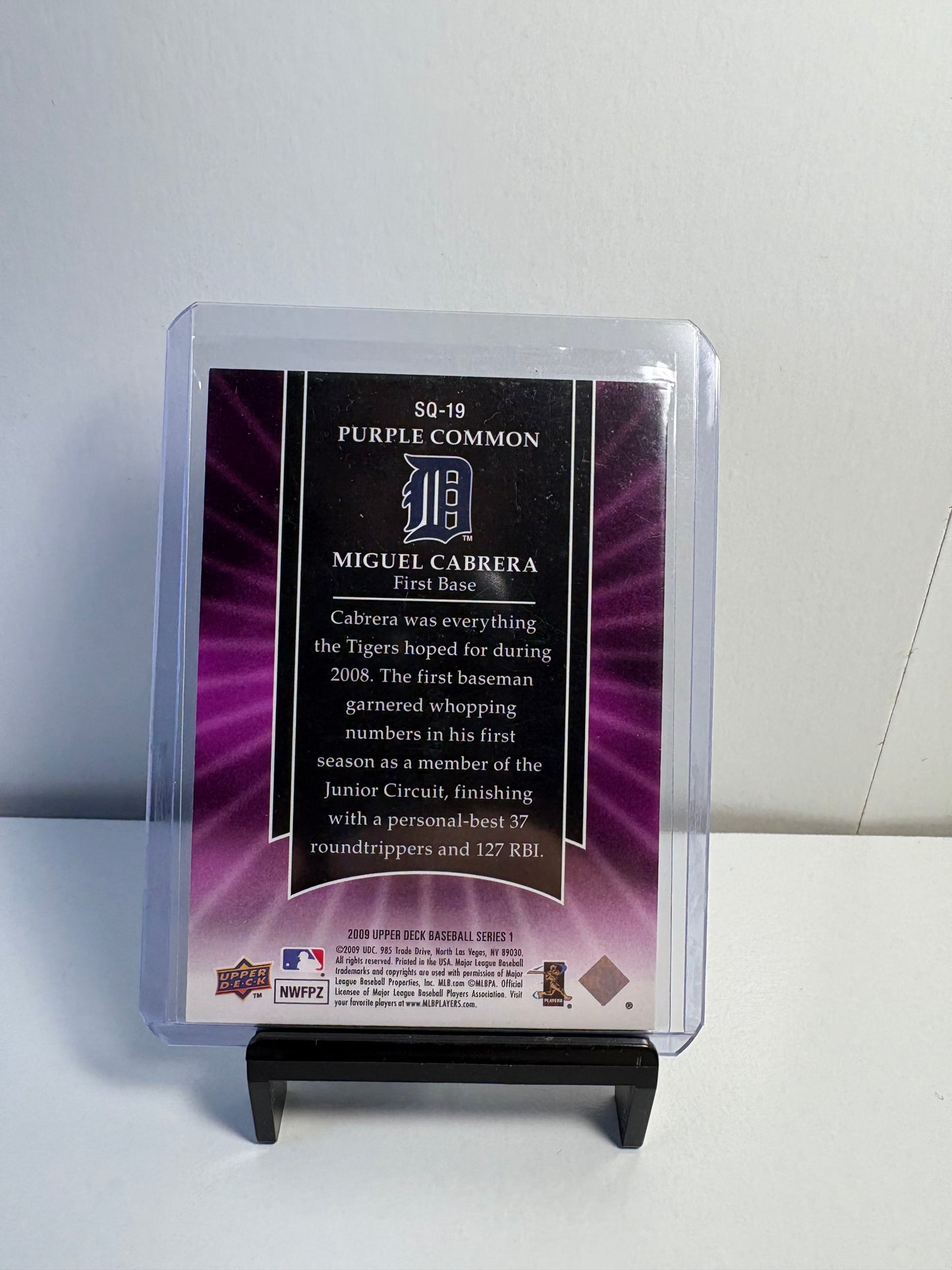 2009 Upper Deck First Edition StarQuest Miguel Cabrera Baseball Card