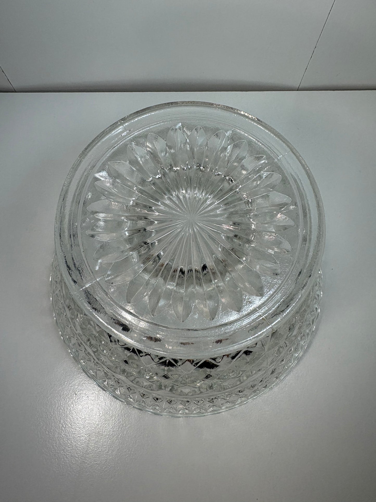Vintage Crystal Glass Candy Dish