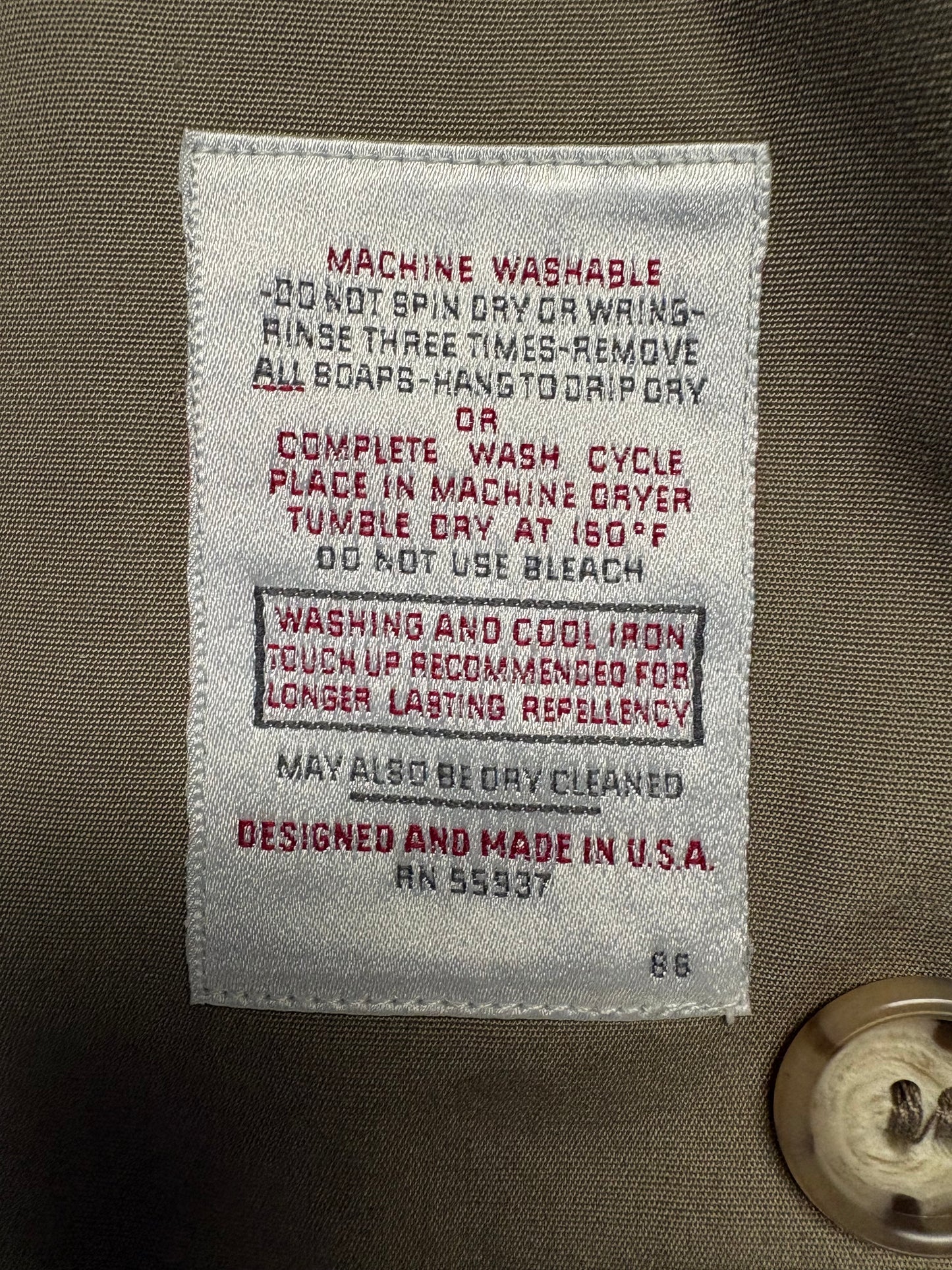 Vintage Men's Botany 500 Khaki Trench Coat