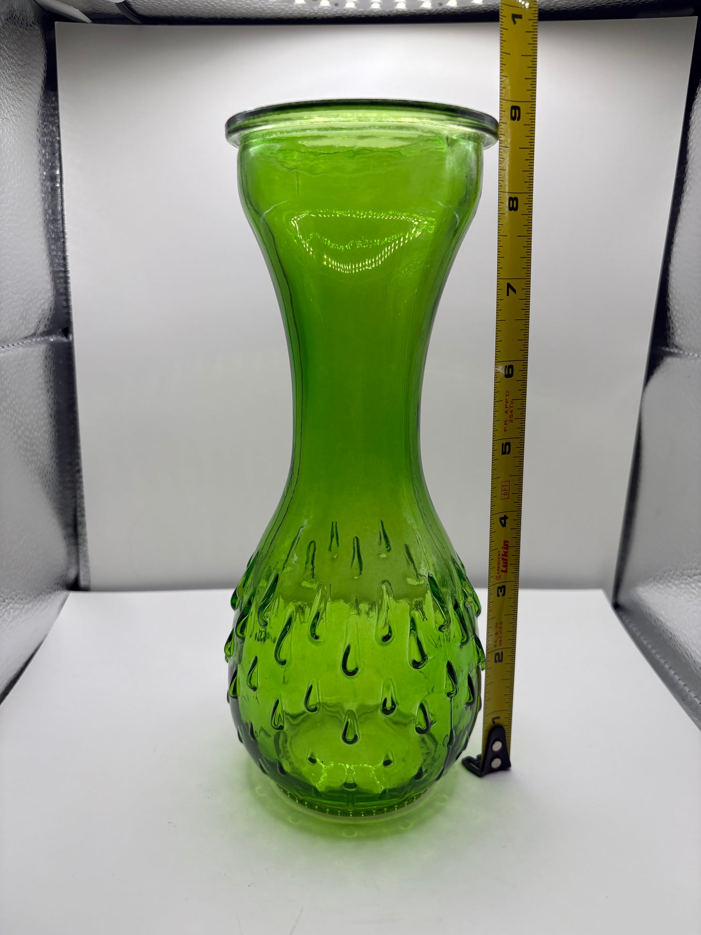Vintage L.E. Smith Teardrop Hobnail Pressed Glass Vase