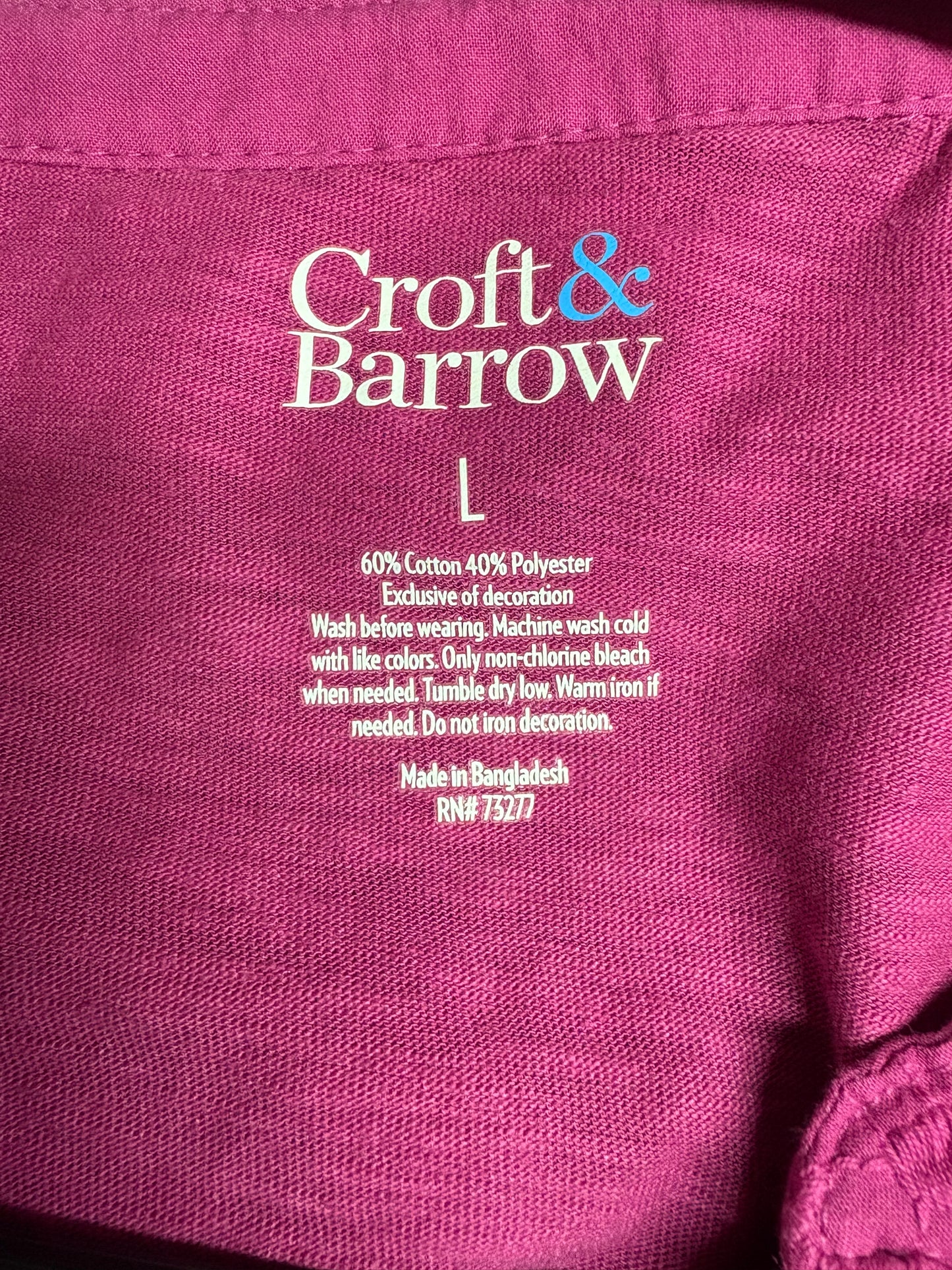 Croft & Barrow Purple Shirt