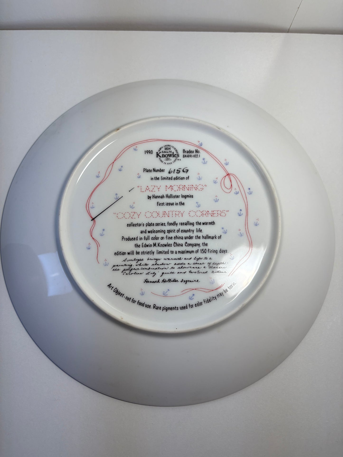 "Lazy Morning" Vintage Collector Plate