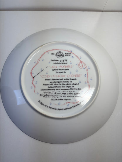 "Lazy Morning" Vintage Collector Plate