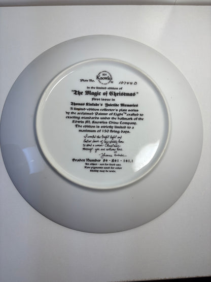 "The Magic of Christmas" Thomas Kinkade Collector Plate