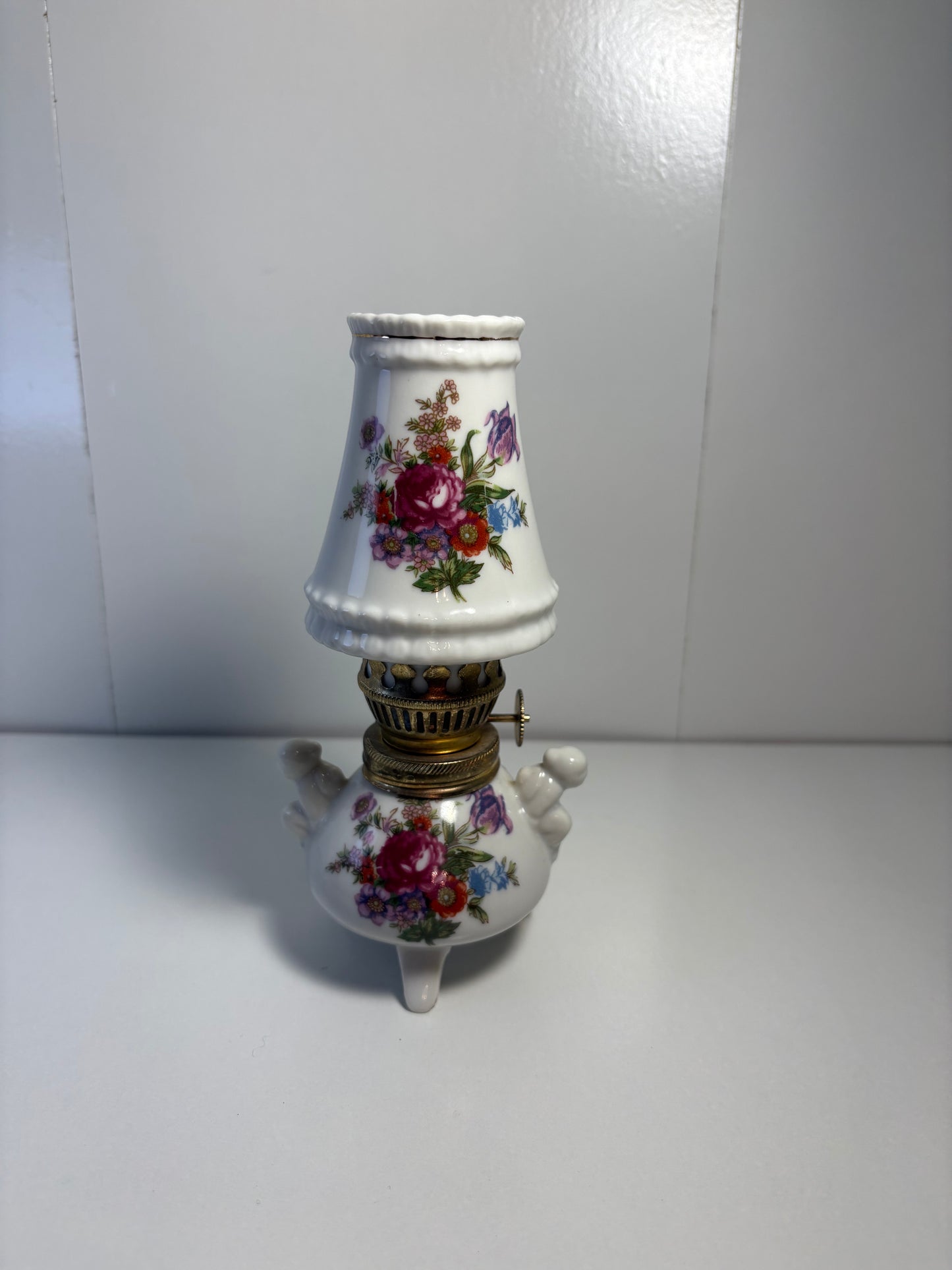 Vintage Miniature Porcelain Oil Lamp