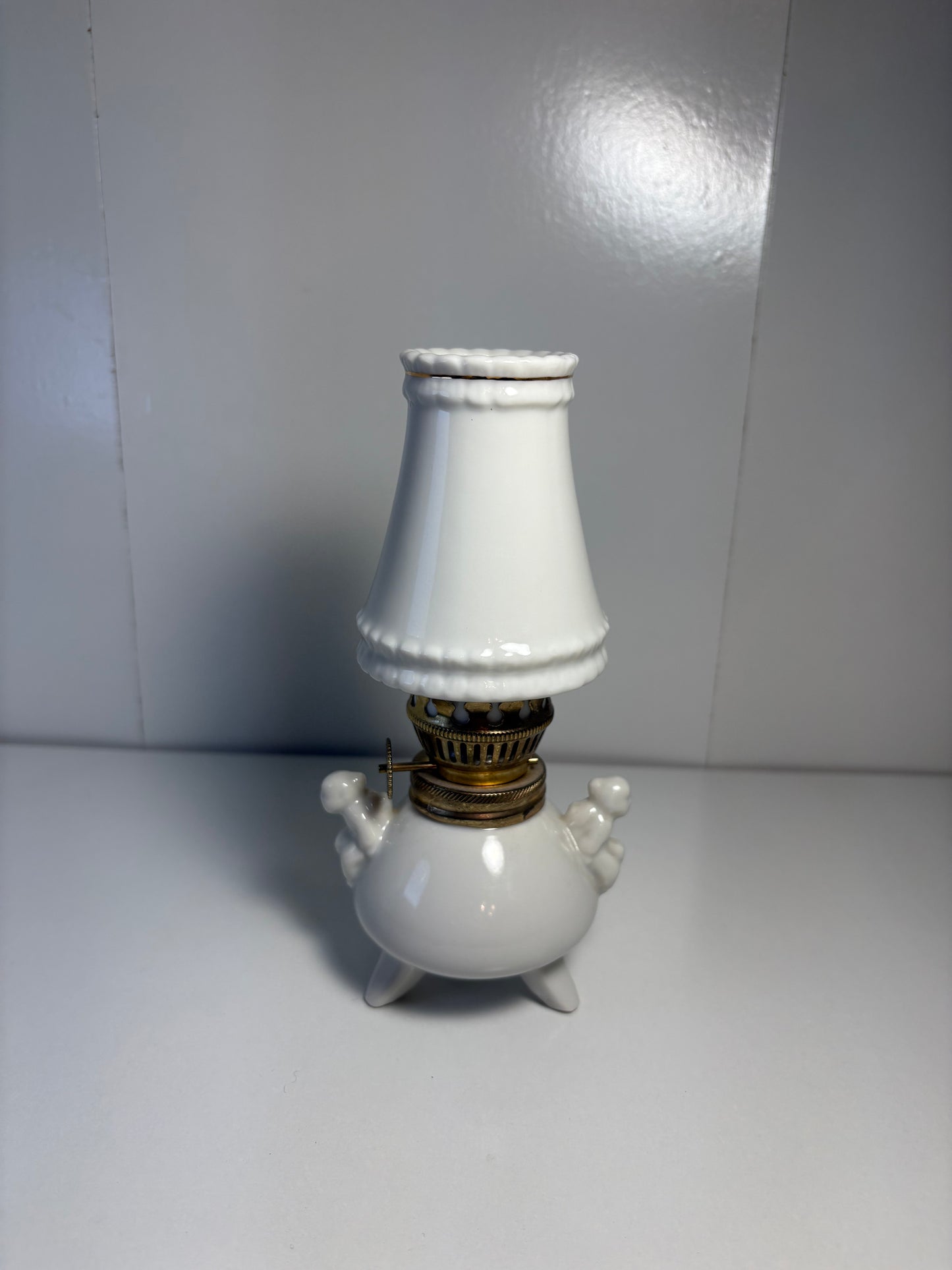 Vintage Miniature Porcelain Oil Lamp