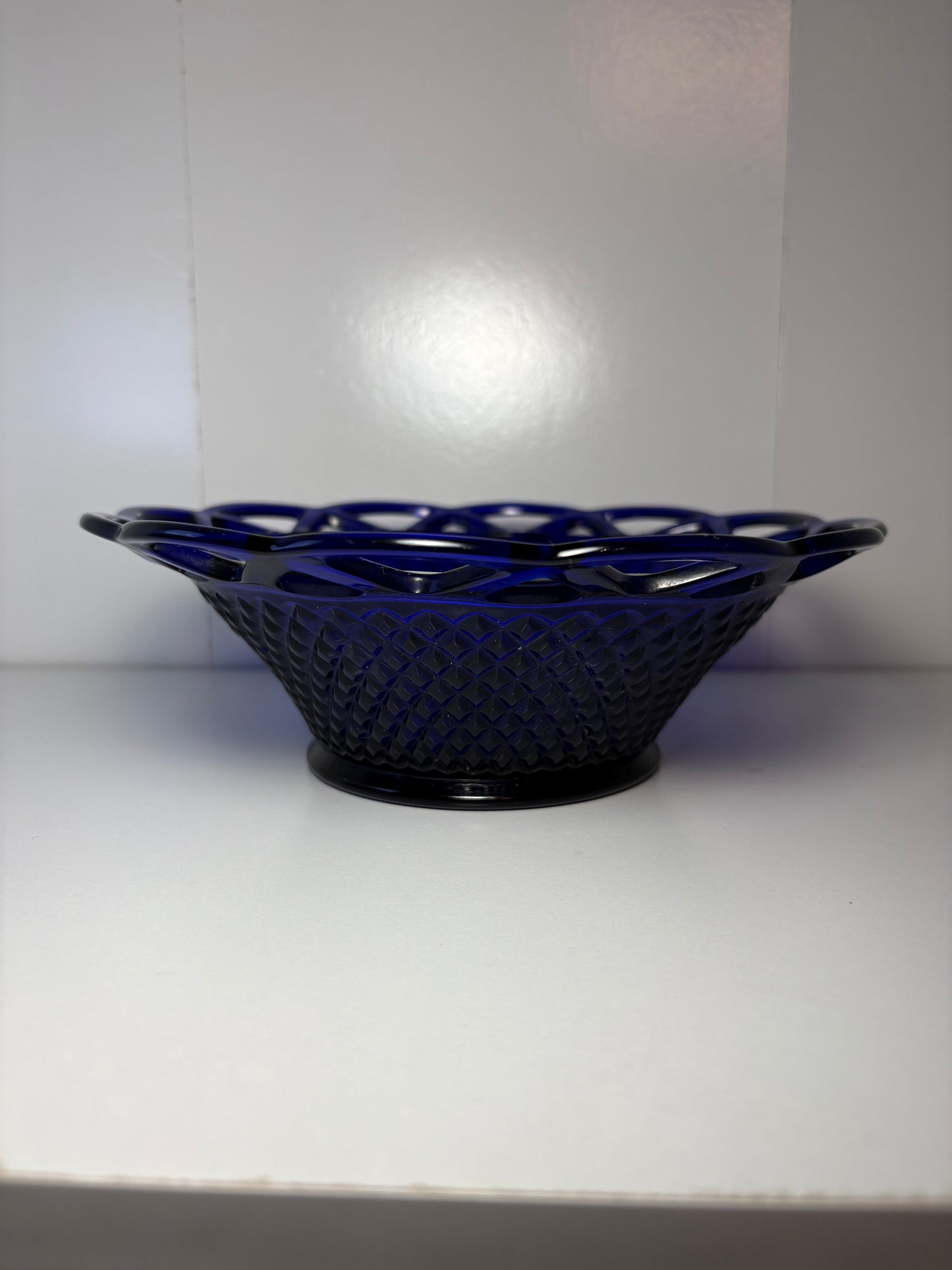 Vintage Imperial Cobalt Blue Glass Bowl