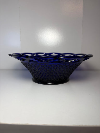 Vintage Imperial Cobalt Blue Glass Bowl