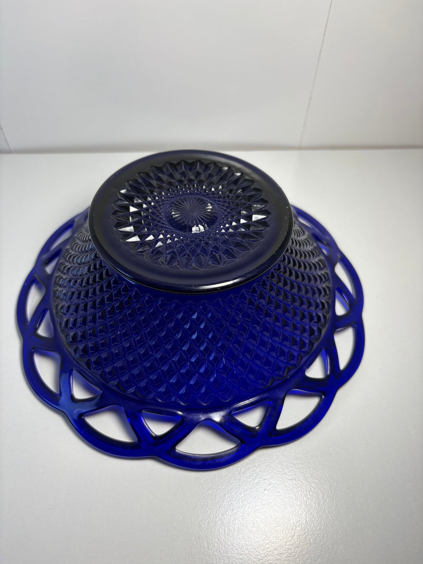 Vintage Imperial Cobalt Blue Glass Bowl