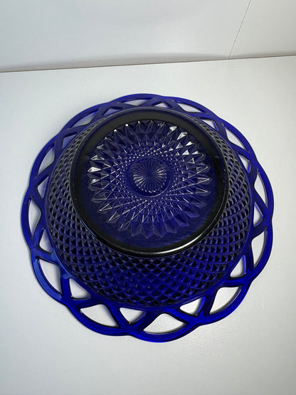 Vintage Imperial Cobalt Blue Glass Bowl