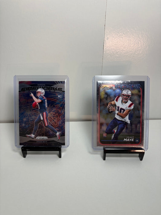 Lot of 2 Drake Maye Rookie Cards