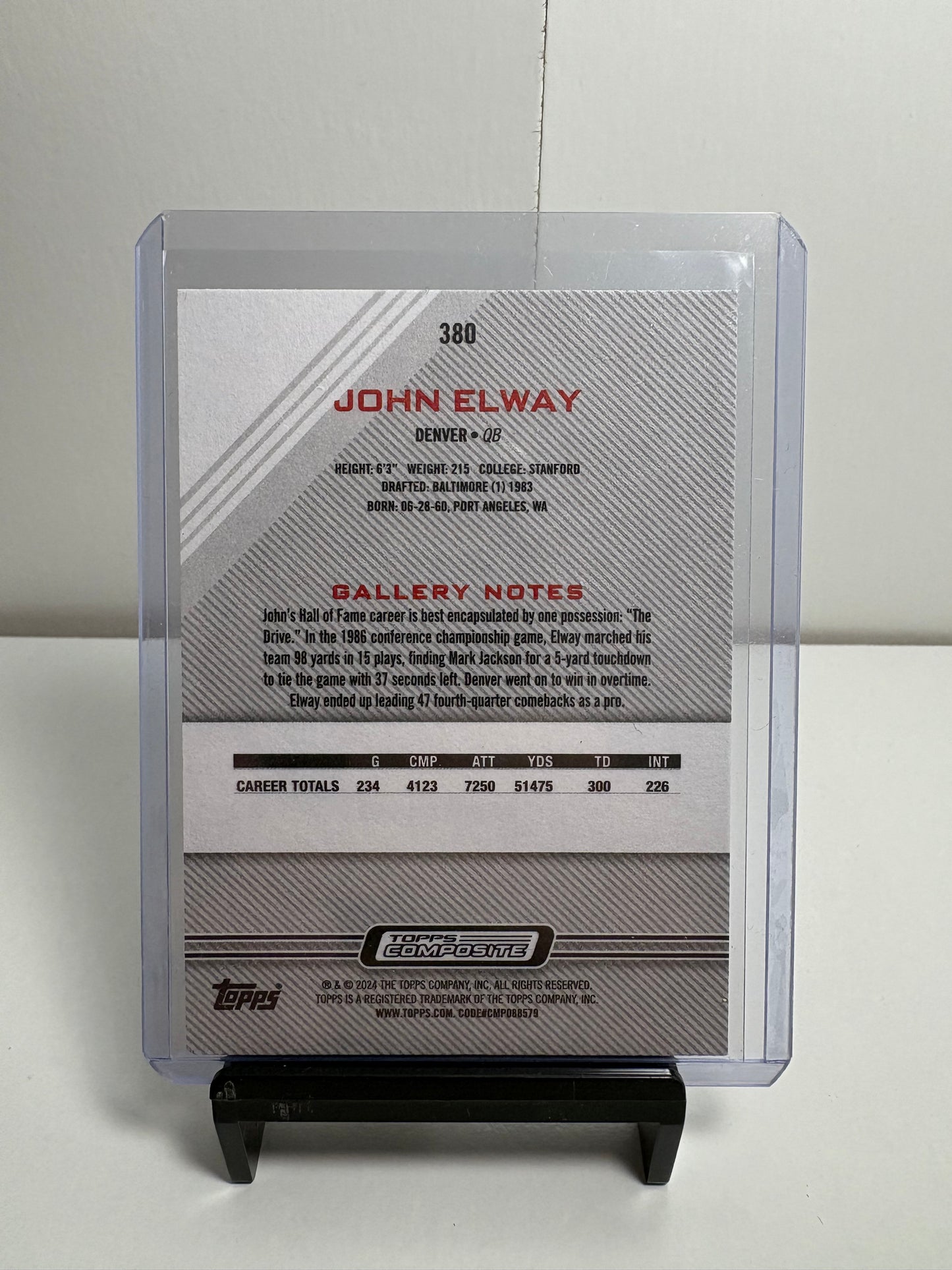 Lot of 2 John Elway Football Cards