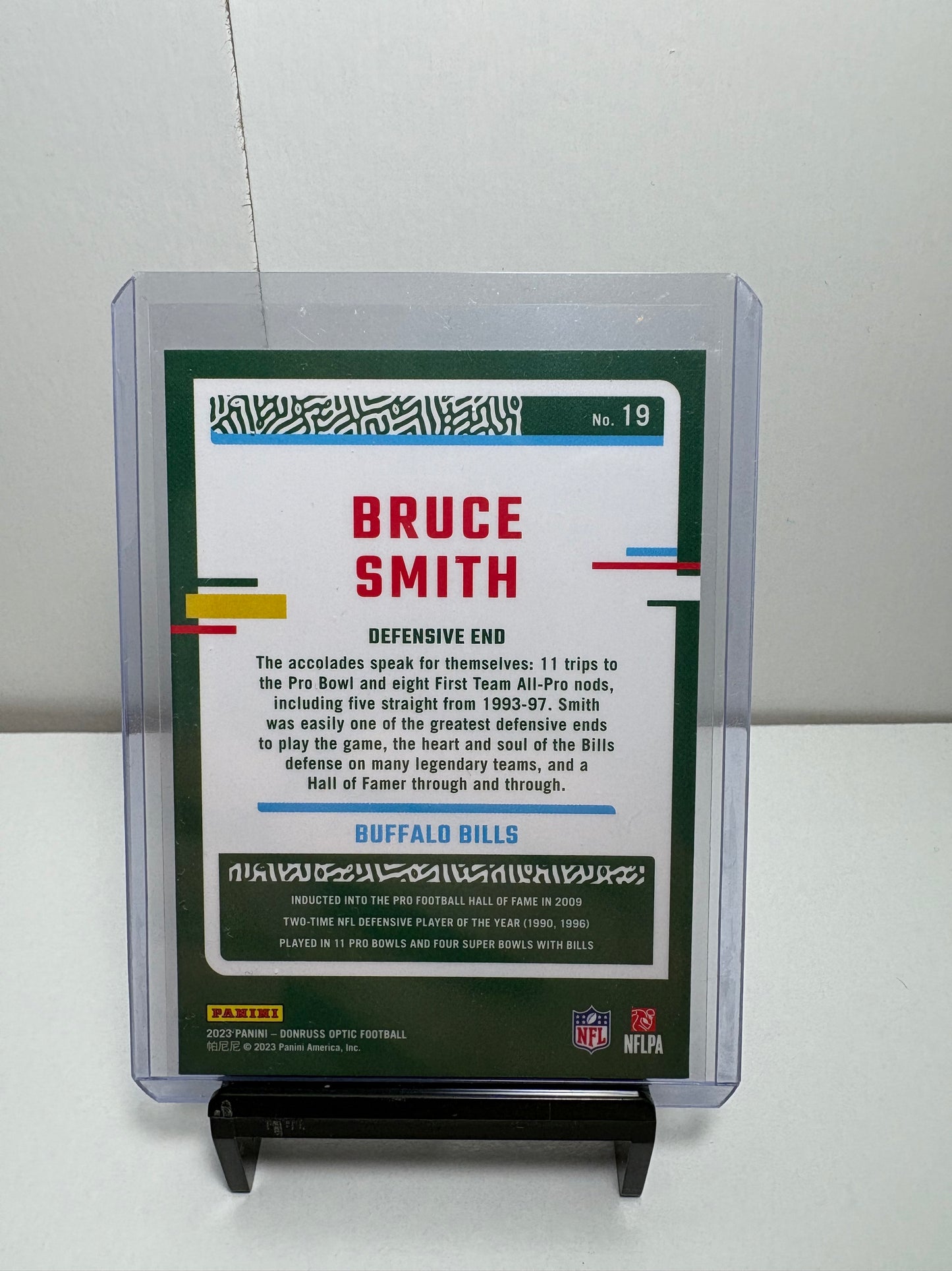 Lot of 4 2023 Panini Football Cards (Bruce Smith, Champ Bailey, Reggie Wayne, Brian Dawkins)