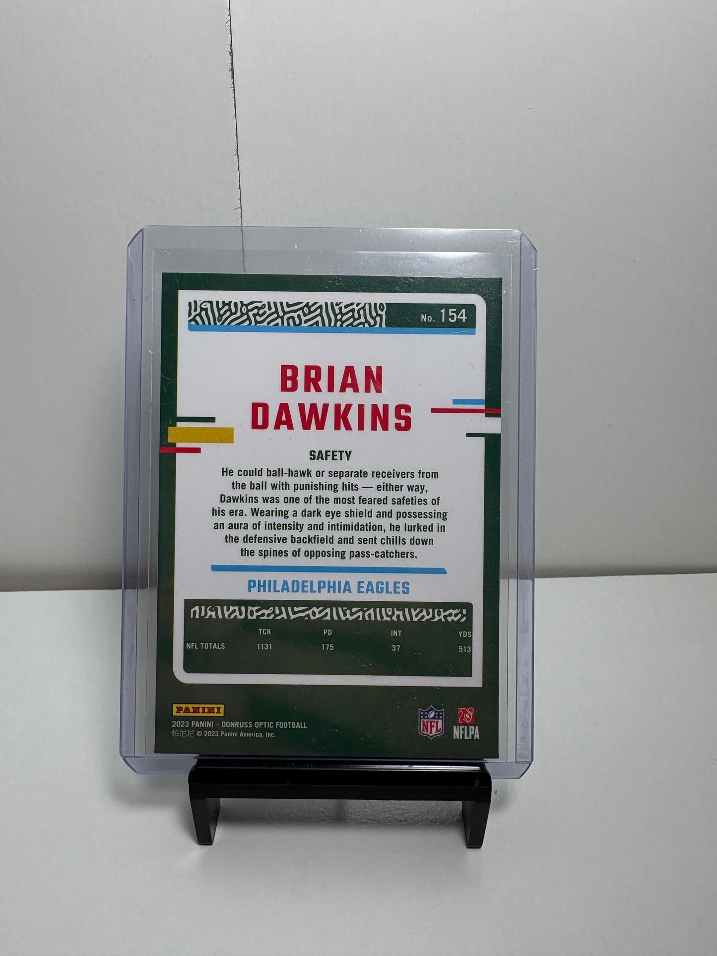 Lot of 4 2023 Panini Football Cards (Bruce Smith, Champ Bailey, Reggie Wayne, Brian Dawkins)