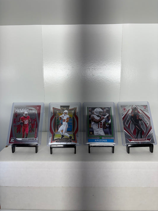 Lot of 4 Marvin Harrison Jr. Rookie Football Cards