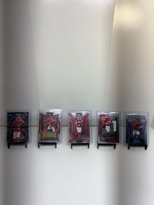 Lot of 5 Xavier Worthy Rookie Football Cards