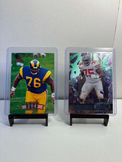 Lot of 2 Orlando Pace Rookie Football Cards