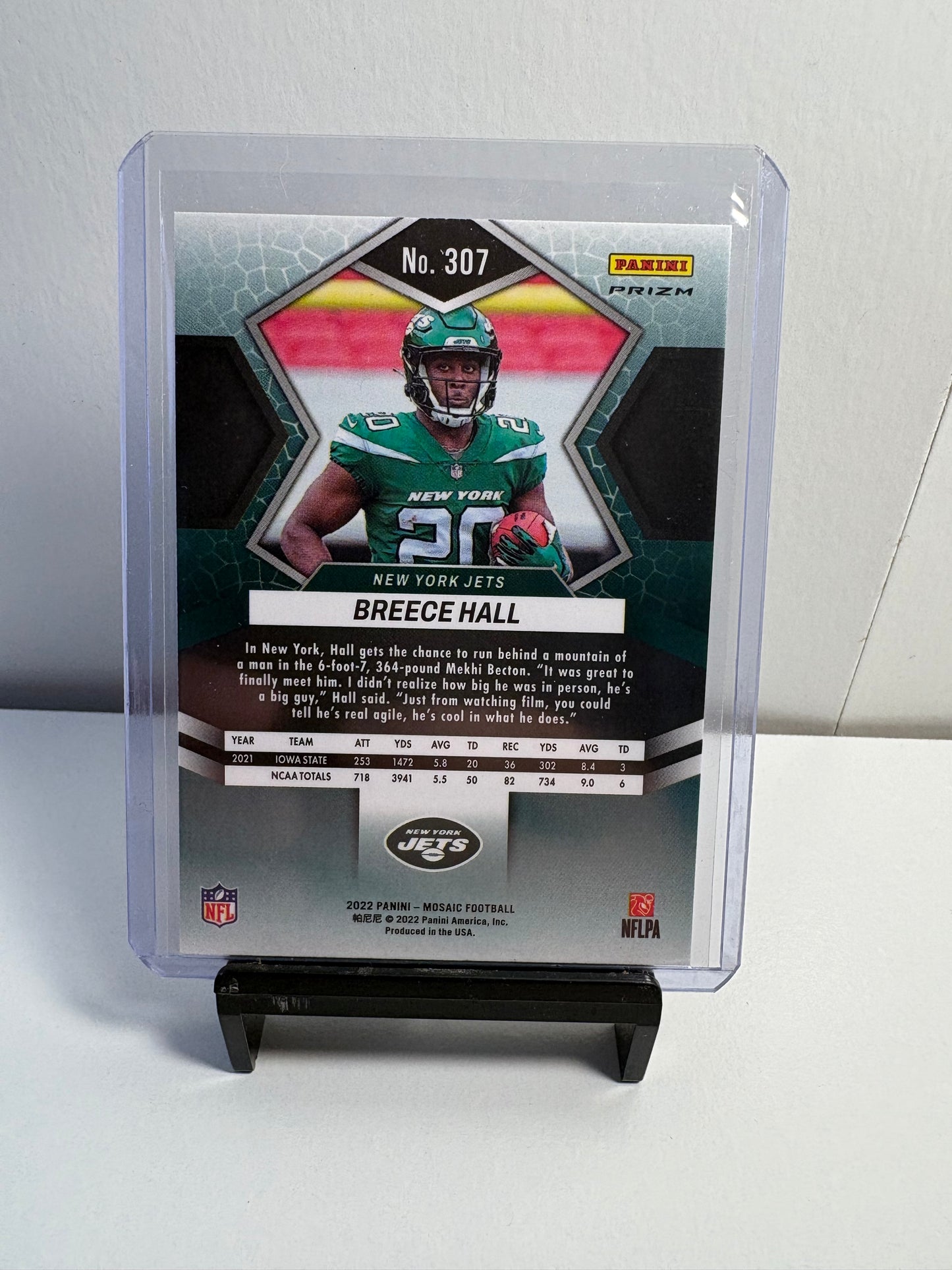 Breece Hall Rookie Football Card
