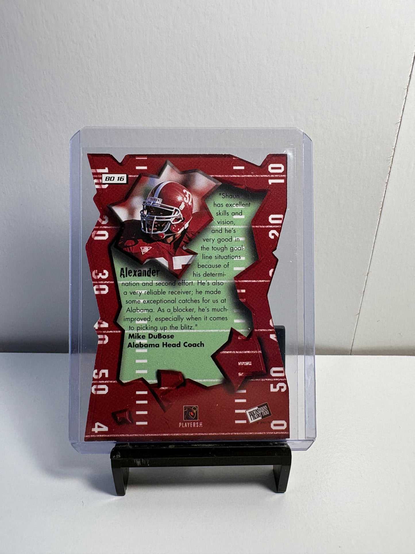 2000 Press Pass Breakout Shaun Alexander Die Cut Parallel Football Card