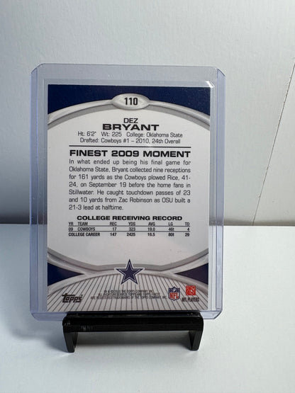 2010 Topps Finest Dez Bryant Rookie Football Card