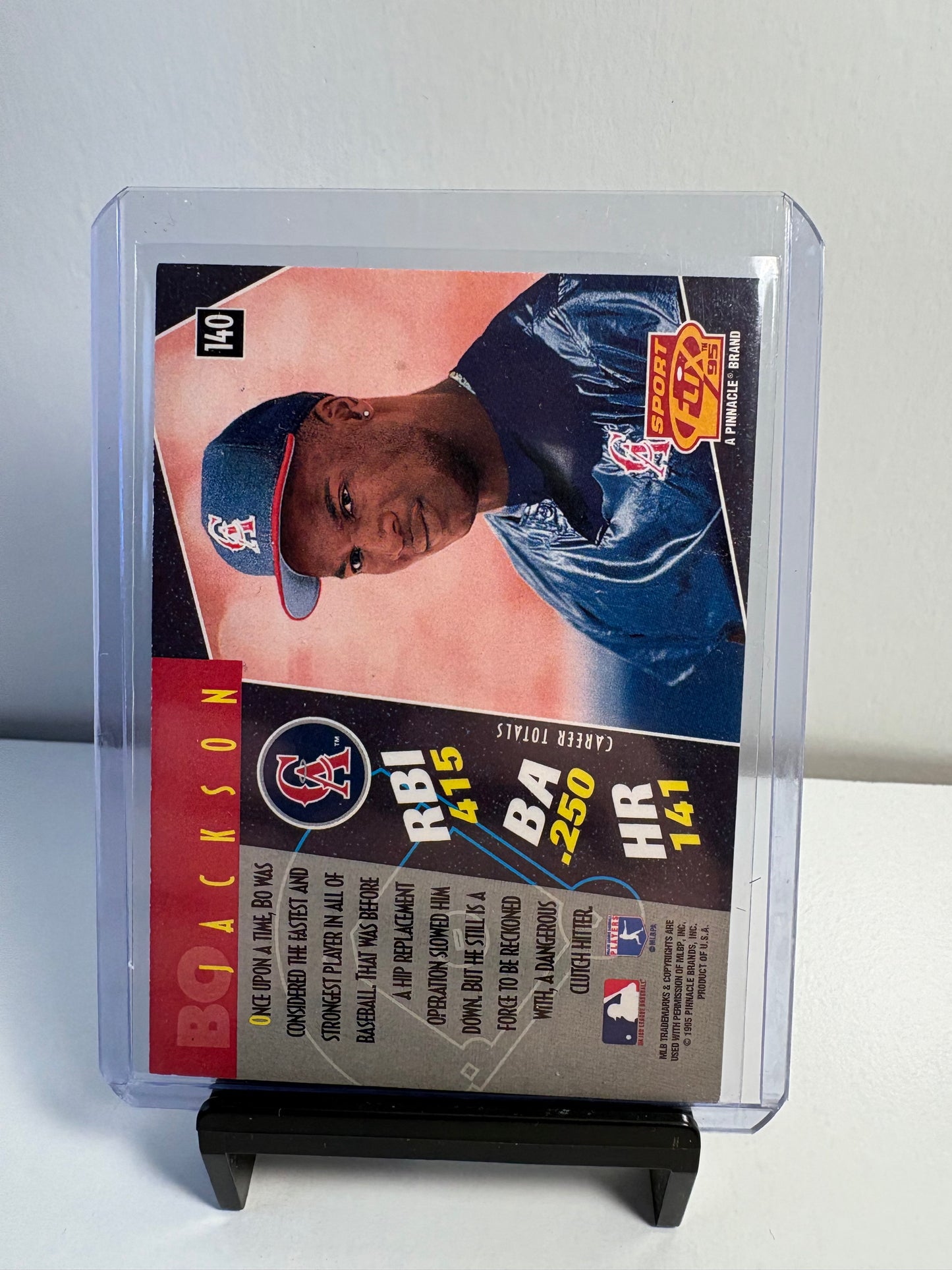 1995 Sportsflix Bo Jackson Holographic Baseball Card