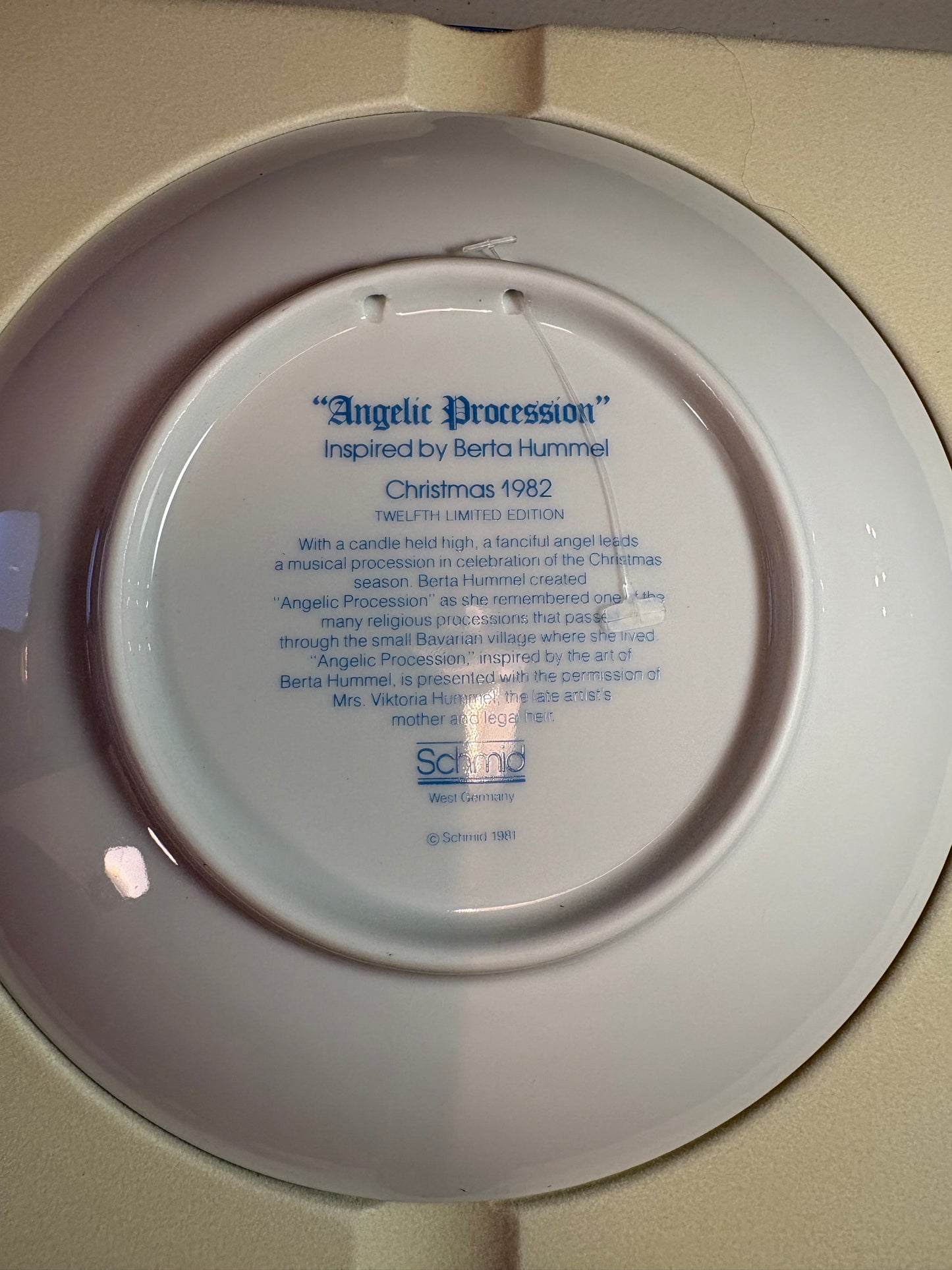 Lot of 3 1980's Christmas Hummel Collector Plates