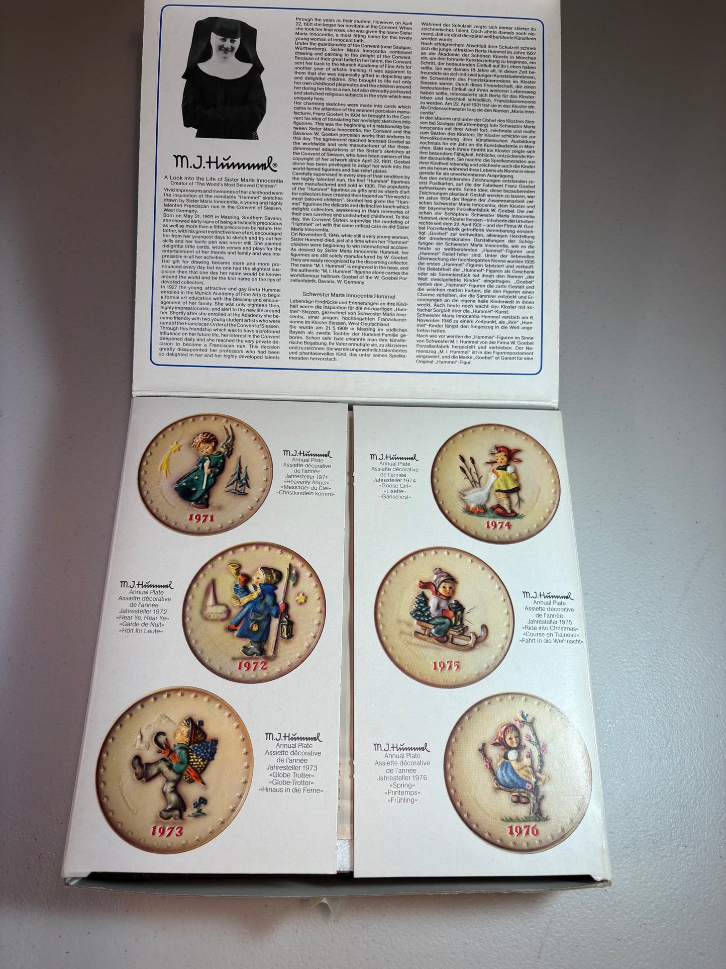 Lot of 3 Vintage 1980's Hummel Annual Collector Plates