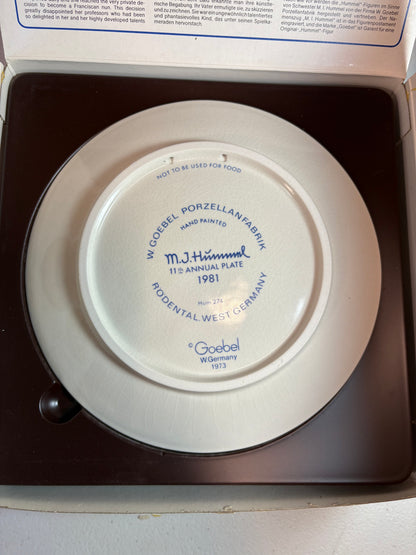 Lot of 3 Vintage 1980's Hummel Annual Collector Plates
