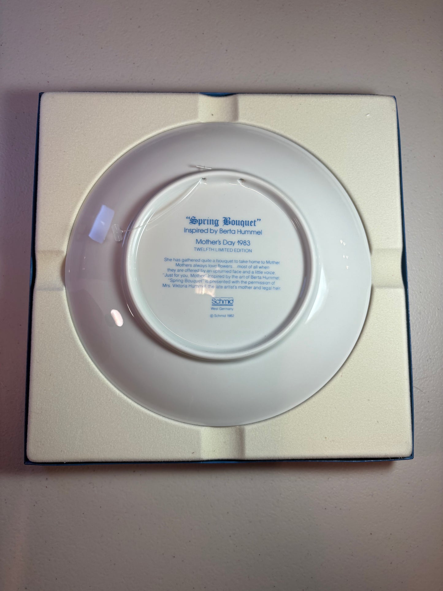 Lot of 3 Vintage 1980's Hummel Mothers Day Collector Plates