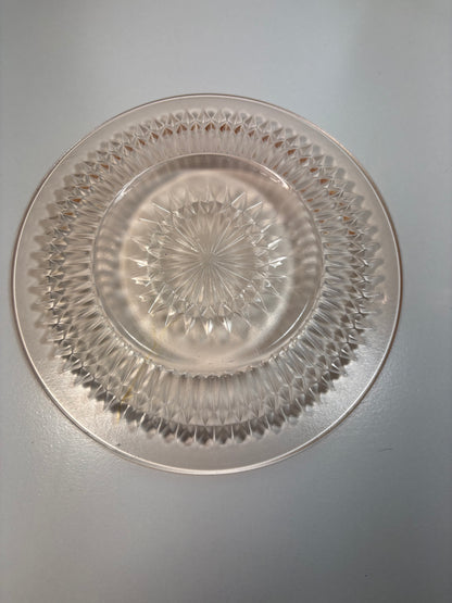 Pink Glass Cup & Saucer