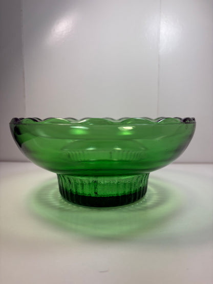 Vintage E.O. Brody Co. Emerald Green Glass Bowl