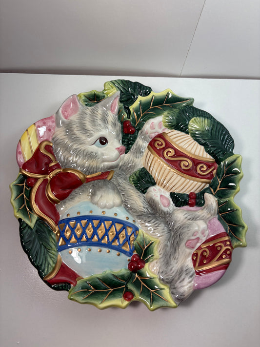 "Kristmas Kitty" Canape Plate