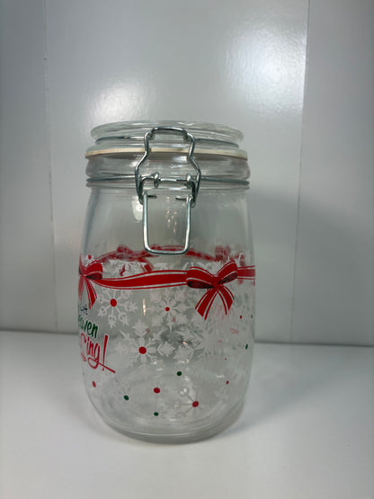 Christmas Glass Jar