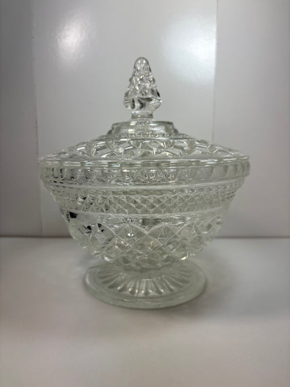 Vintage Crystal Glass Candy Dish
