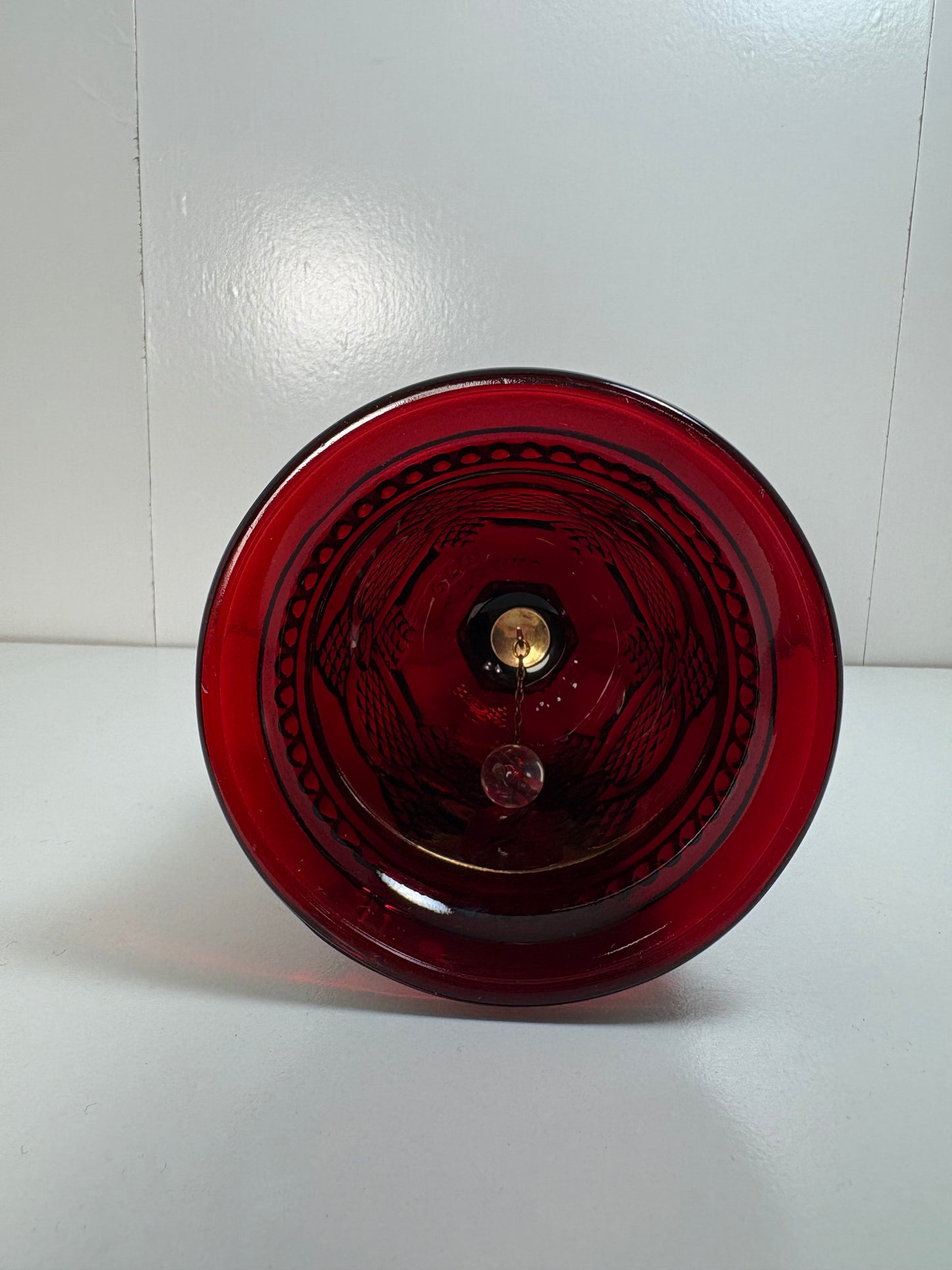 Vintage 1876 Cape Cod Collection Ruby Red Hostess Bell