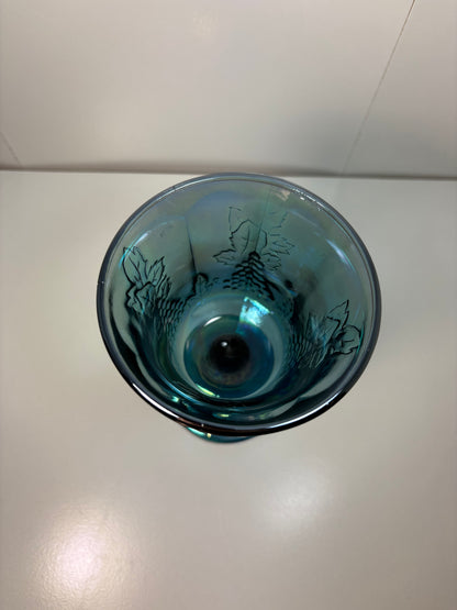 Vintage Indiana Glass "Harvest" pattern Carnival Glass Goblet