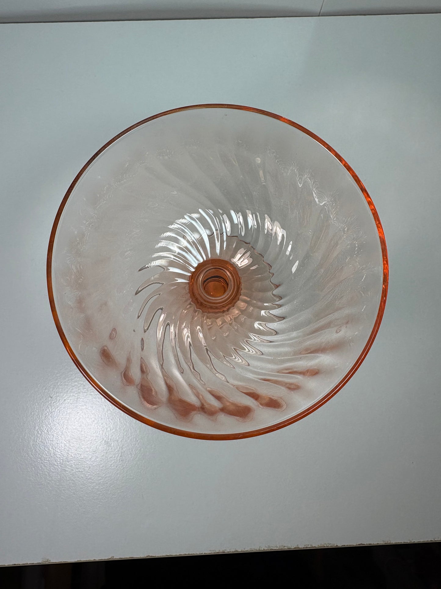 Arcoroc France Luminarc Rosaline Pink Swirl Champagne Sherbet Glass