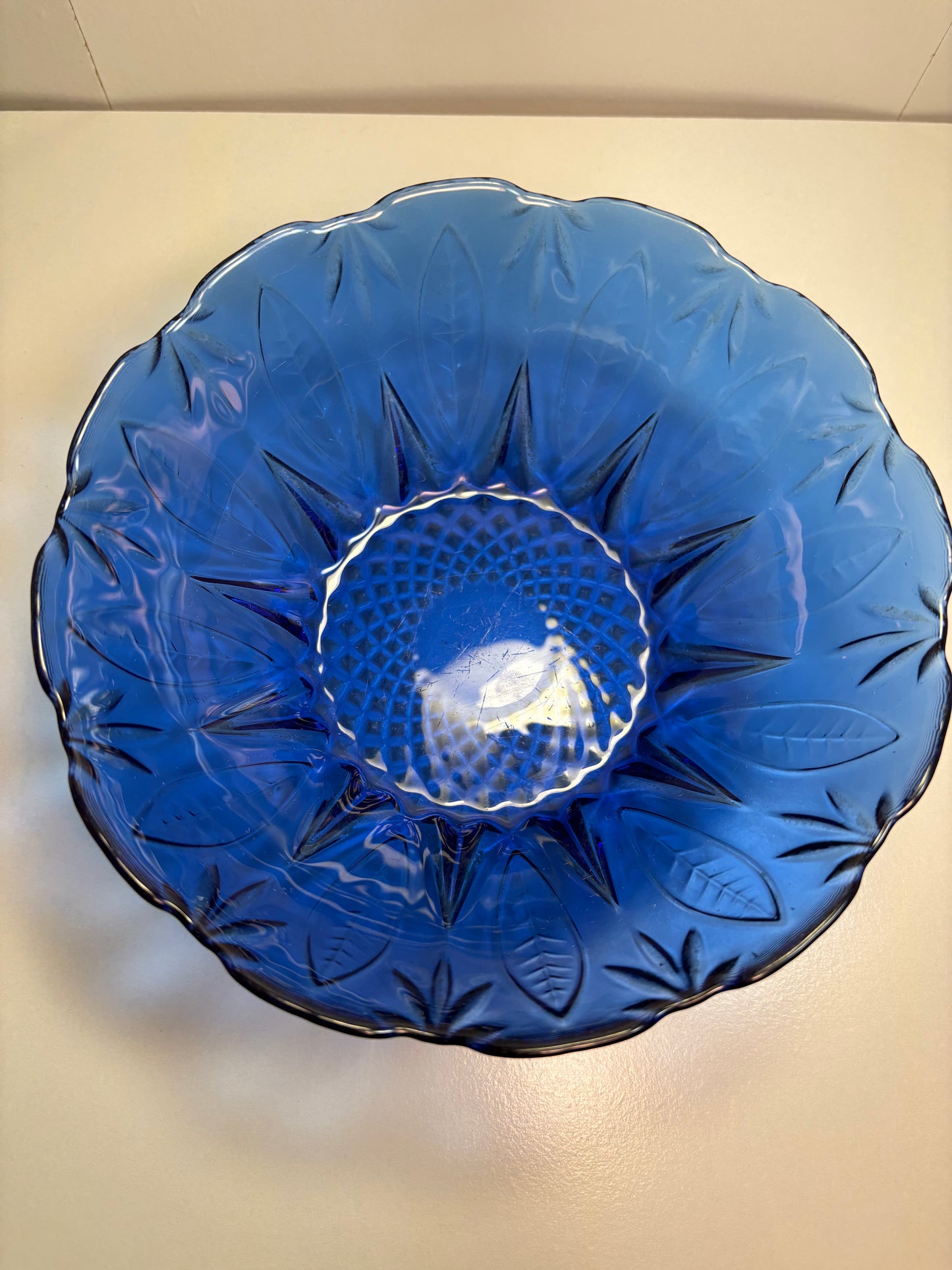 Lot of 4 Avon Royal Sapphire Cobalt Blue Glass Bowls