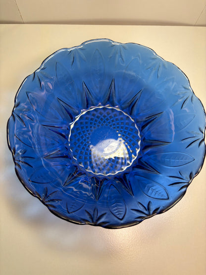 Lot of 4 Avon Royal Sapphire Cobalt Blue Glass Bowls