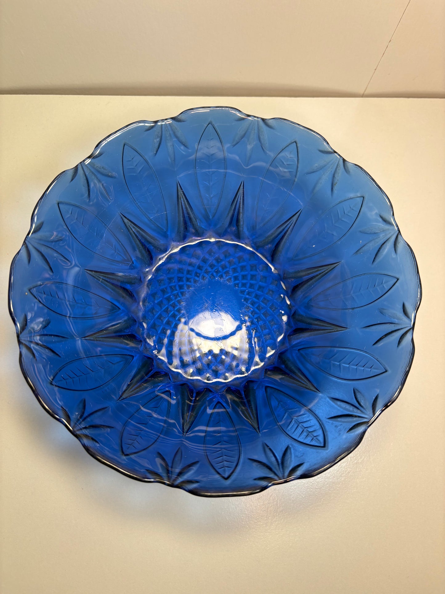 Lot of 4 Avon Royal Sapphire Cobalt Blue Glass Bowls