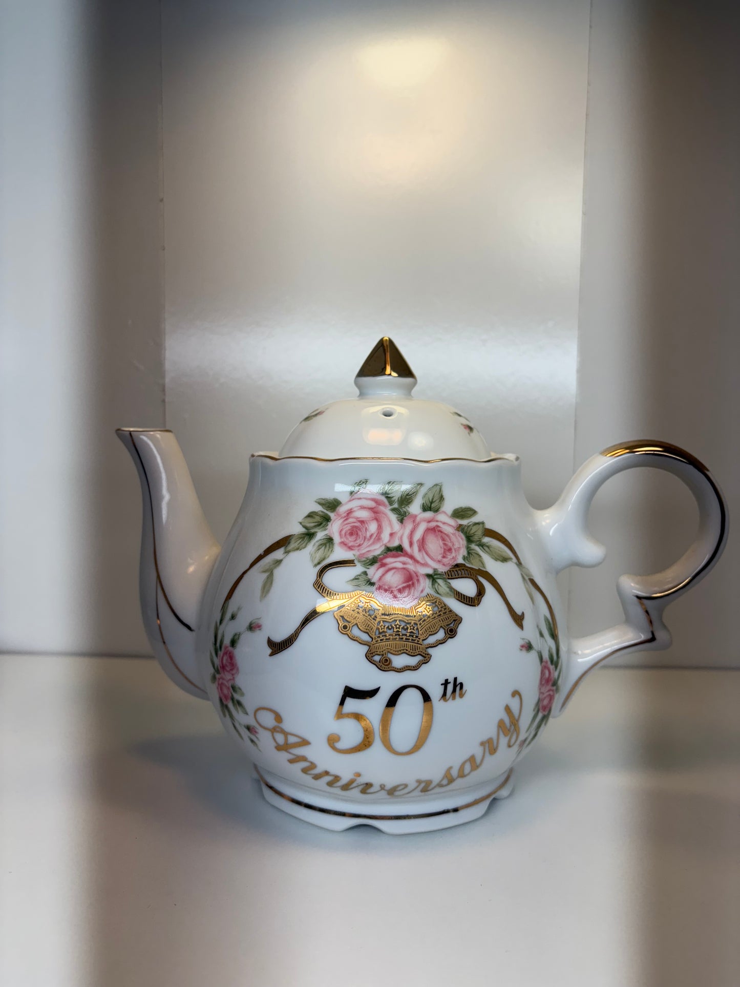 Lefton 50th Anniversary Musical Teapot