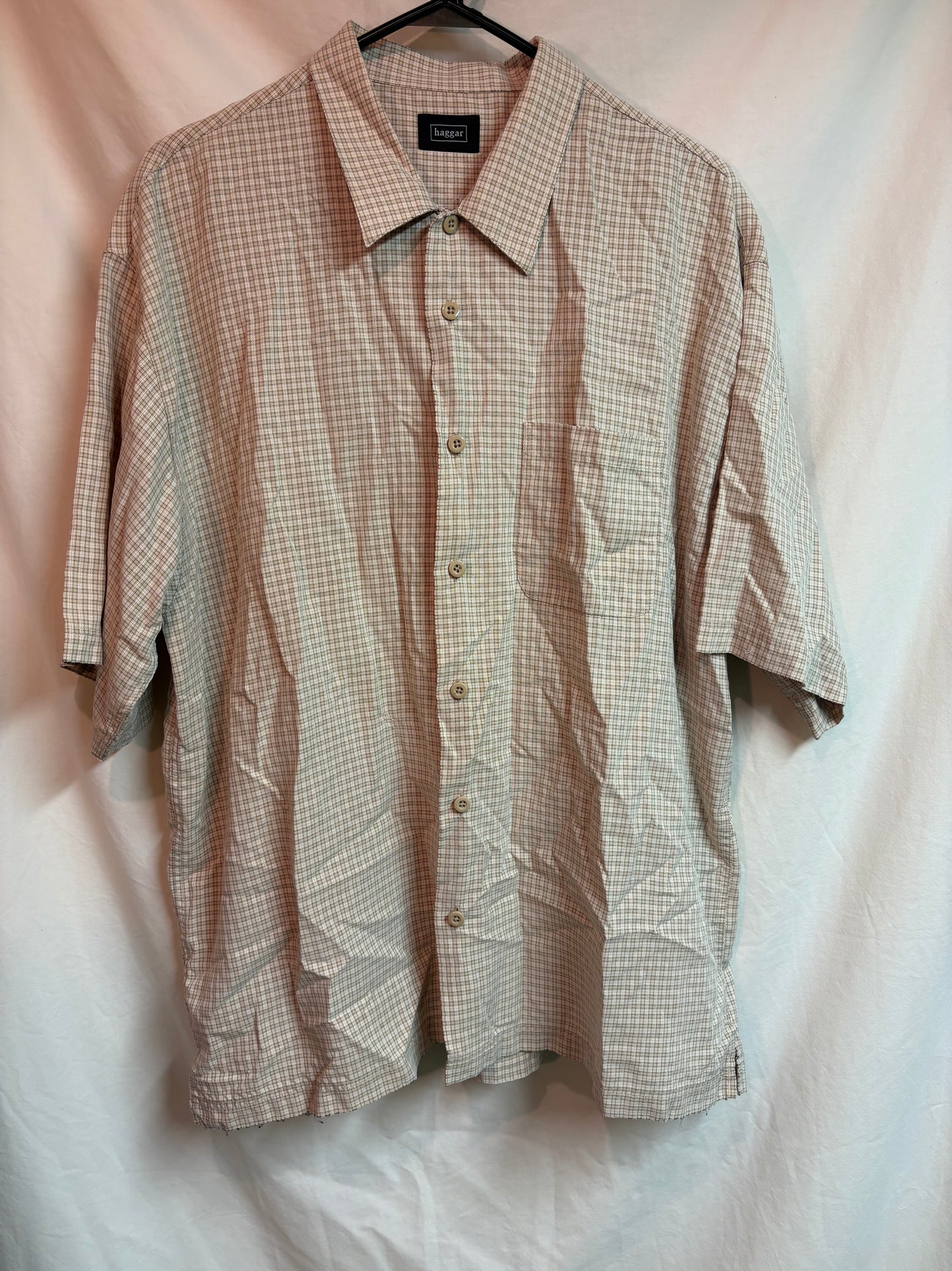 Men's Haggar Short Sleeve Button Down Shirt