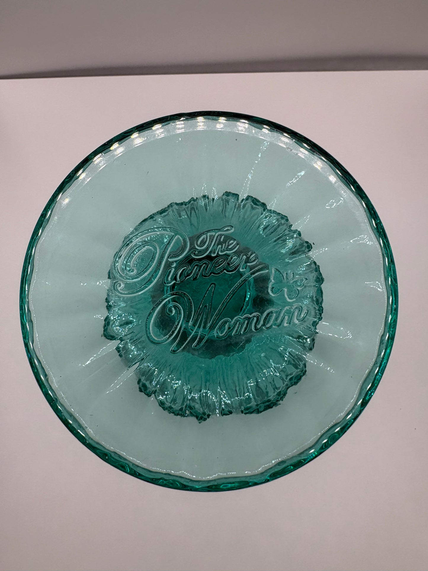 Pioneer Women Adeline 12 Ounce Footed Glass Goblet in Turquoise