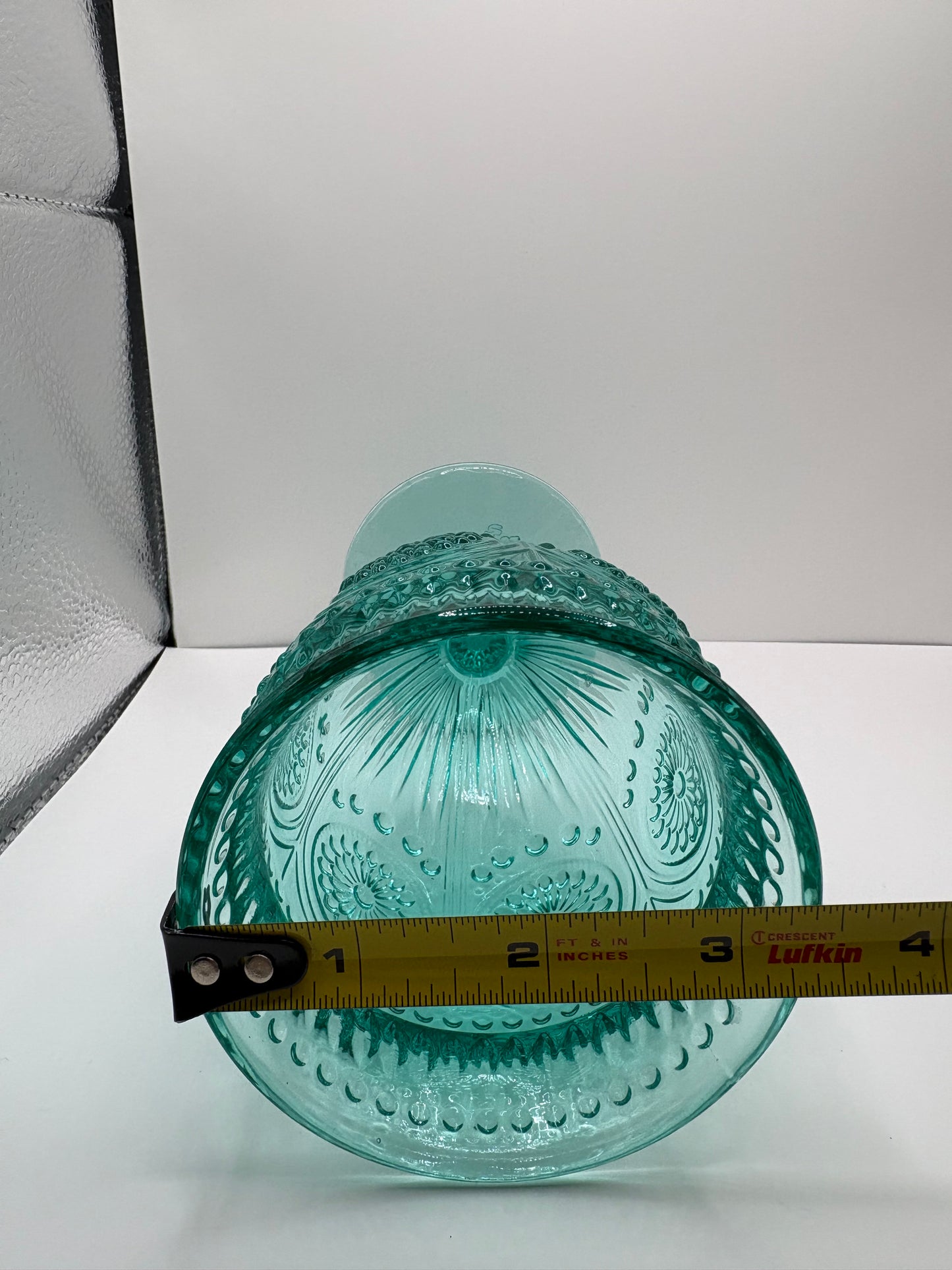Pioneer Women Adeline 12 Ounce Footed Glass Goblet in Turquoise
