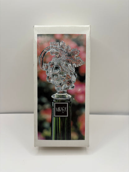 Mikasa Fruit Collection "Grapes" Austrian Lead Crystal Wine Bottle Stopper